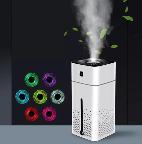 LED RGB vlažilec zraka difuzor 1000ml WATER CUBE