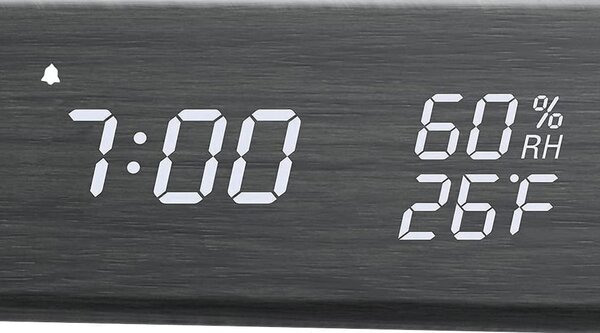 4v1 lesena moderna elektronska budilka črna