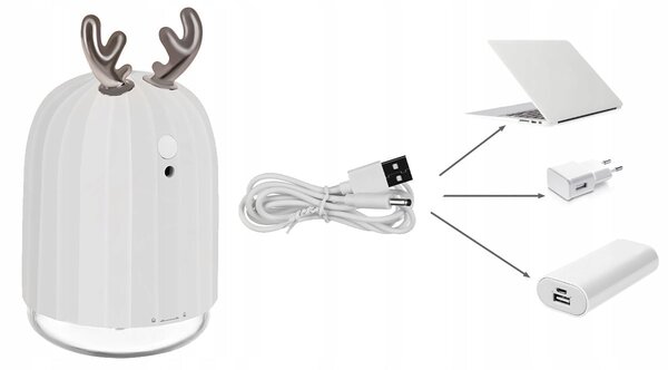 Aromaterapevtska LED RGB svetilka in vlažilec zraka difuzor 220ml USB
