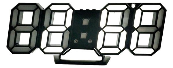 3D LED budilka in elektronski termometer z alarmom bela