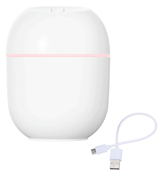 LED RGB mini vlažilec zraka difuzor 220ml bel