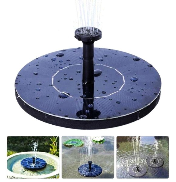 Solarna plavajoča vrtna fontana - črpalka za ribnike