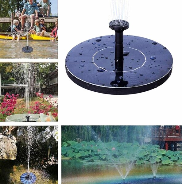 Solarna plavajoča vrtna fontana - črpalka za ribnike