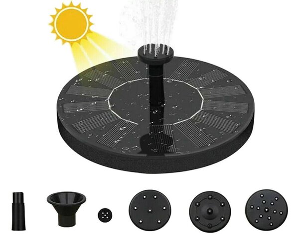 Solarna plavajoča vrtna fontana - črpalka za ribnike