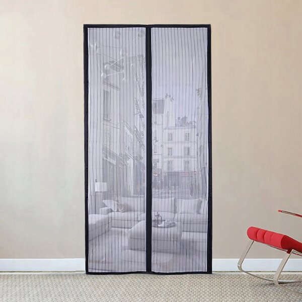 Univerzalna mreža z magneti - komarnik za vrata 100x210cm črna