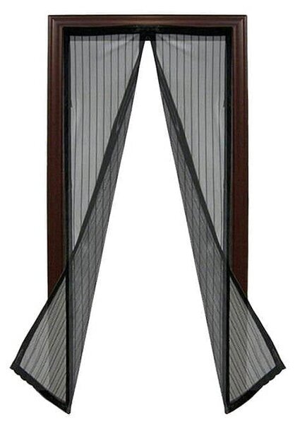 Univerzalna mreža z magneti - komarnik za vrata 100x210cm črna