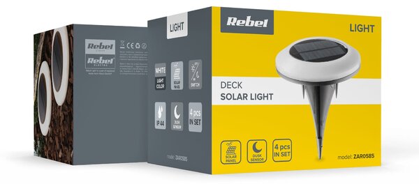 Talna solarna vrtna svetilka komplet 4 kosov