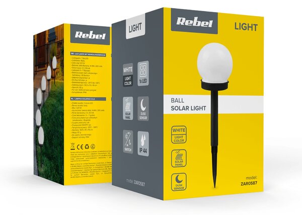 Solarna talna okrogla vrtna svetilka 36cm