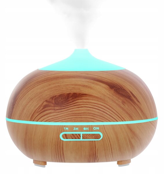 LED RGB vlažilec zraka difuzor 400ml + daljinski upravljalec in eterična olja