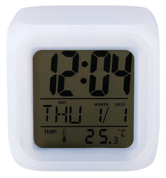 LCD LED RGB budilka in termometer