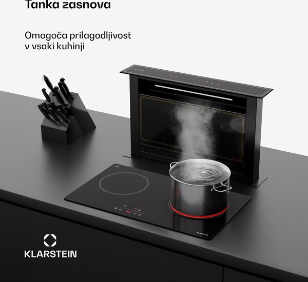 Klarstein Kuhalna plošča CeramEase Slim VTC, keramika, 2 kuhališči, 4 kW, na dotik, časovnik