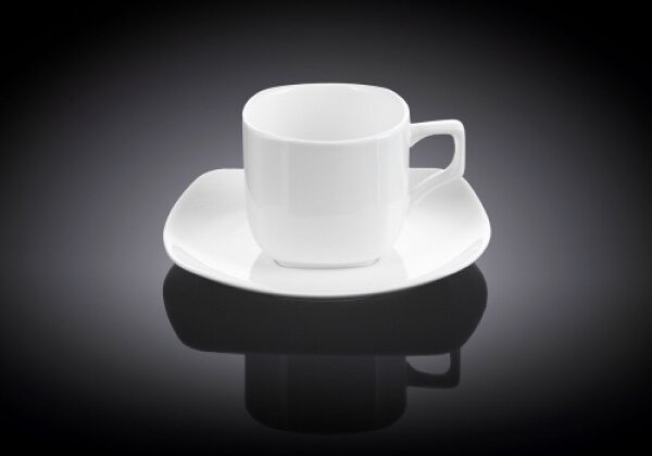 Set 2 Skodelic in Podstavkov, Porcelan, 90ml