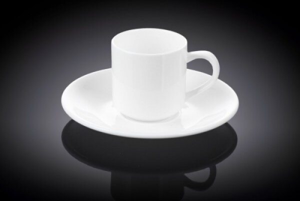 Set 2 Skodelic n Podstavkov, Porcelan, 90ml