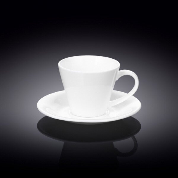 Set 2 Skodelic in Podstavkov, Porcelan, 180ml