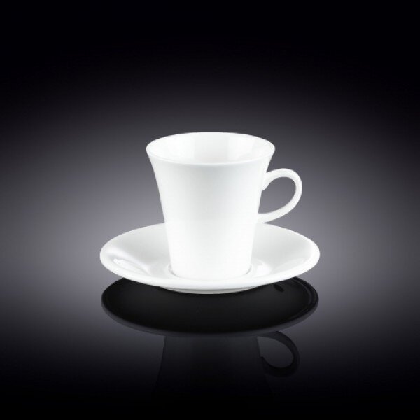 Set 2 Skodelic in Podstavkov, Porcelan, 160ml