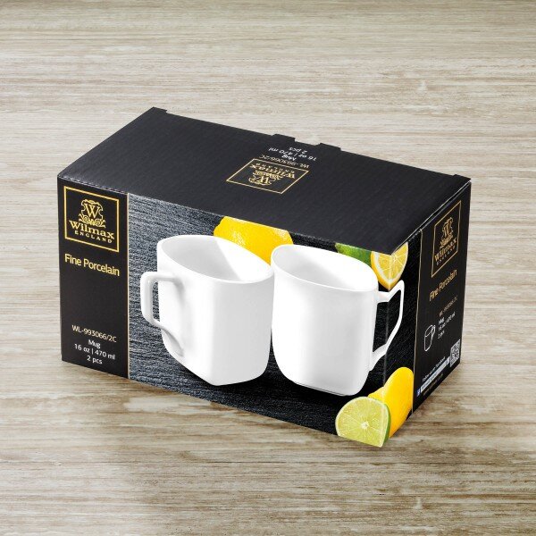 Set 2 Skodelic in Podstavkov, Porcelan, 470ml