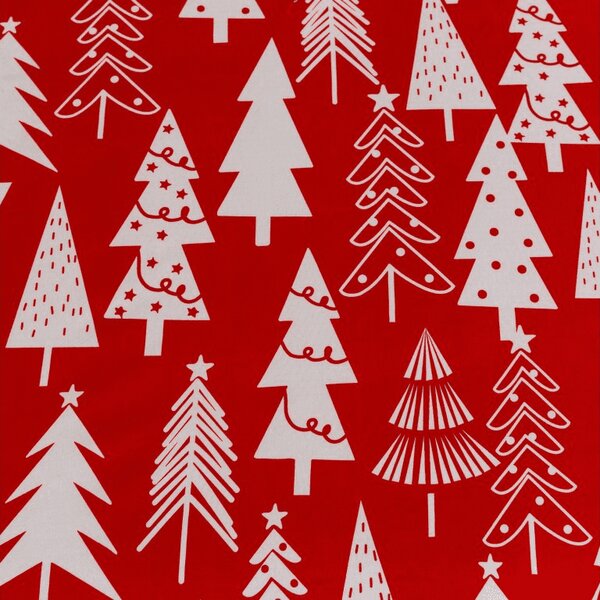 Rjuha in prevleka za vzglavnik CHRISTMAS TREES, rdeča Dimenzije: 50 x 70 cm | 140 x 240 cm