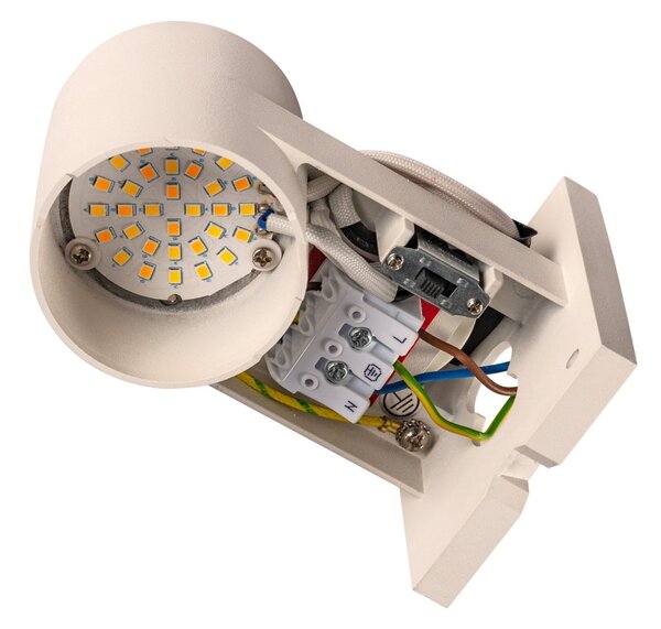 SLV Rusty LED zunanja stenska svetilka navzgor/navzdol cilinder, zatemnjen, Rjava / rjasta, Kovina, Sodobni