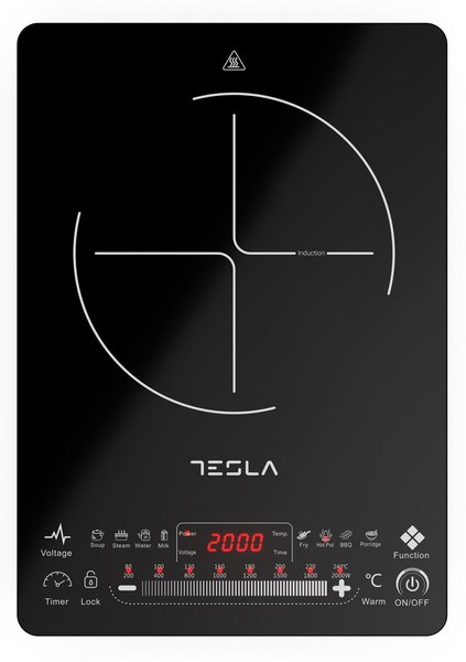 2000W samostojni indukcijski kuhalnik LED touch z drsnim krmiljenjem