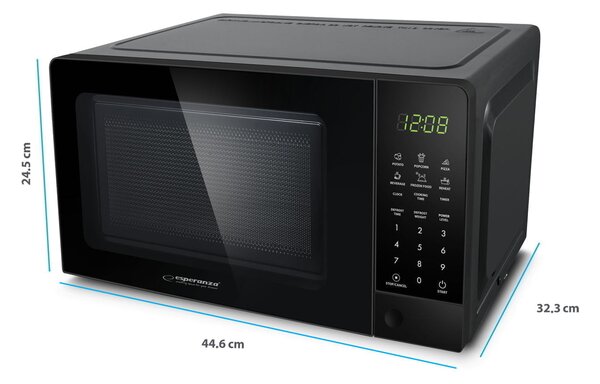 1100W LCD mikrovalovna pečica 20L touch HORNEADO