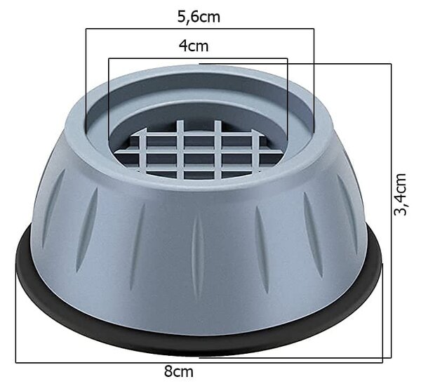 Set 4 protivibracijskih nogic za pralni stroj in drugo belo tehniko