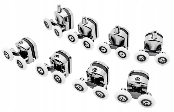 8x inox nadomestna kolesca za tuš kabino