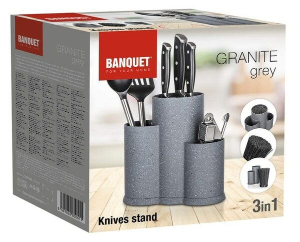 Banquet Stojan na nože 3v1 Granite Grey