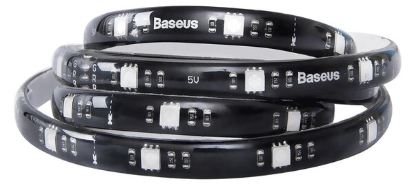 Baseus set USB LED trak RGB 1,5m črn + daljinski upravljalnik