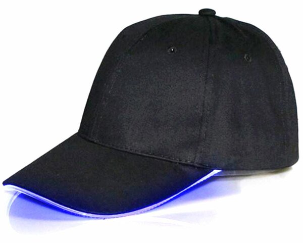 LED baseball kapa s šiltom črna