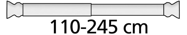 Bela palica za tuš zaveso 110 - 245 cm – Wenko