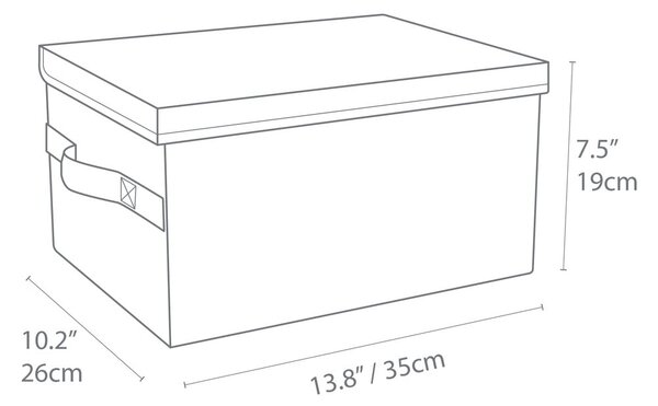 Modra tekstilna škatla za shranjevanje s pokrovom 35x19x26 cm Soft Storage – Bigso Box of Sweden