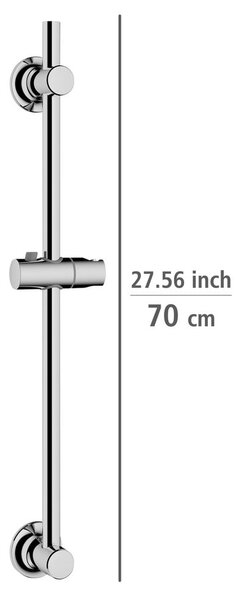 Drsni drog za tuš iz nerjavečega jekla v sijajno srebrni barvi z namestitvijo brez vrtanja 70 cm – Wenko