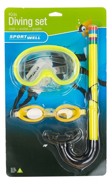 Sportwell Potapljaški komplet junior 3 kosi,rumena