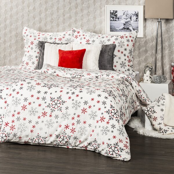 4Home Posteljnina iz mikroflanele Snowflakes, 140 x 220 cm, 70 x 90 cm