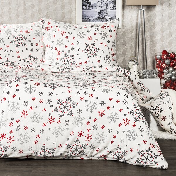 4Home Posteljnina iz mikroflanele Snowflakes, 140 x 220 cm, 70 x 90 cm