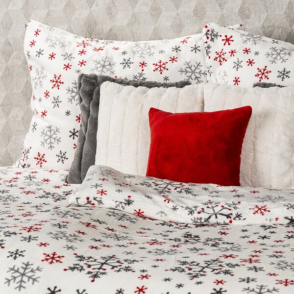 4Home Posteljnina iz mikroflanele Snowflakes, 140 x 220 cm, 70 x 90 cm