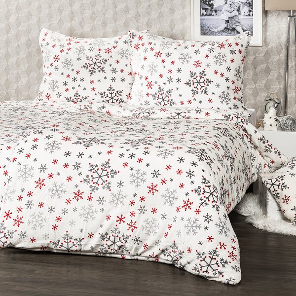 4Home Posteljnina iz mikroflanele Snowflakes, 140 x 220 cm, 70 x 90 cm