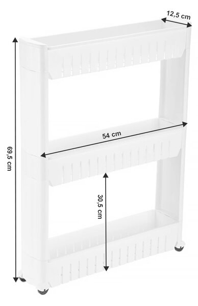 4Home Ozka polica za shranjevanje na koleščkih Slim Jim