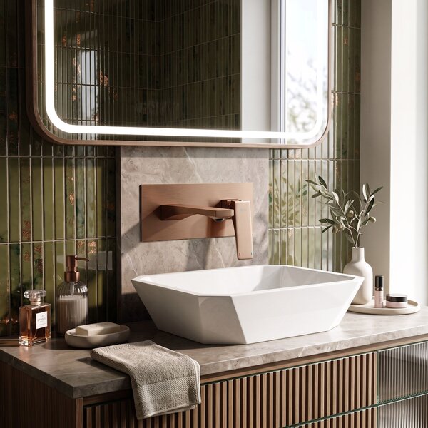 REA PREMIUM Joe Brush Copper Skrita armatura za umivalnik