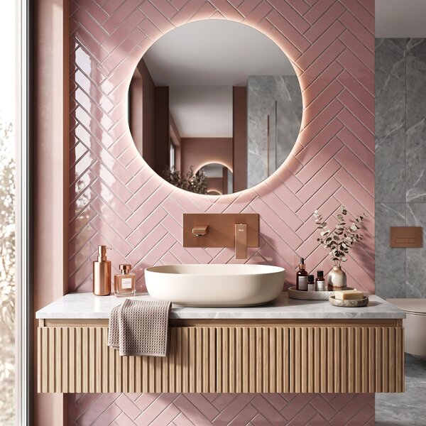 REA PREMIUM Joe Brush Copper Skrita armatura za umivalnik