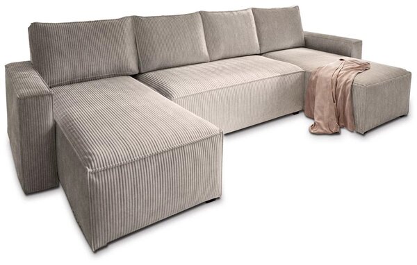 Sedežna garnitura v obliki črke U SMART COSARO 295x140 cm, bež