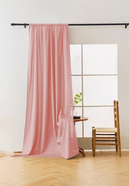 Zavesa OXFORD LIGHT 140x250 cm, roza Za obesiti: Trak za nabiranje
