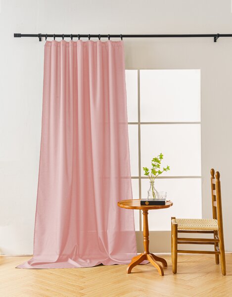 Zavesa OXFORD LIGHT 140x250 cm, roza Za obesiti: Trak za nabiranje