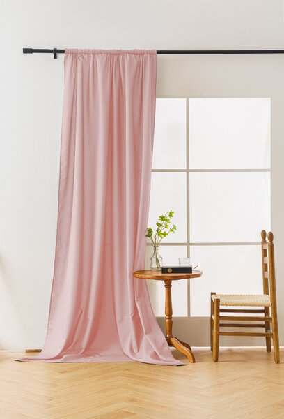 Zavesa OXFORD LIGHT 140x250 cm, roza Za obesiti: Trak za nabiranje