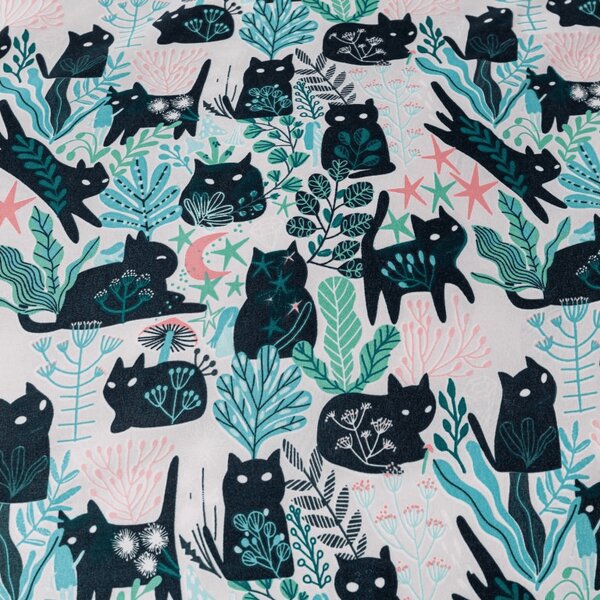 Posteljnina iz mikrovlaken CREEPY CATS barvna Dimenzije posteljnine: 70 x 90 cm | 140 x 200 cm