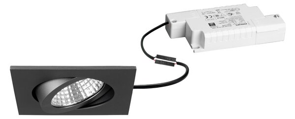 BRUMBERG LED vgradni reflektor Damita-S, RC-dim, mat titan, IP65, zatemnjen, Kovinska, Kopalnica, Aluminij, Vgradne luči kotne