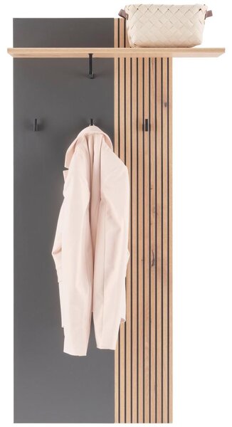 Mömax Garderobni Panel Clever, Barva Hrast, Antracit