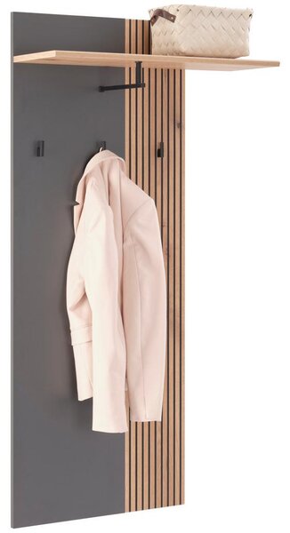 Mömax Garderobni Panel Clever, Barva Hrast, Antracit