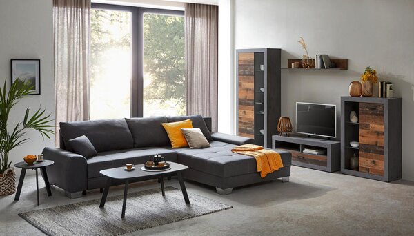 DNEVNI REGAL, antracit, rjava