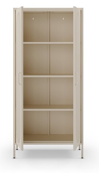Kremno bela kovinska omara 80x170x40 cm Diora – Marckeric